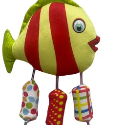 meena enterprises "Yellow Fish Plush Hanging Toy with Colorful Shapes for Babies and Toddlers" Rattle-picture-14