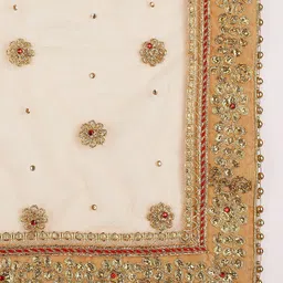 dupatta bazaar Net Embellished Gold Women Dupatta image 5