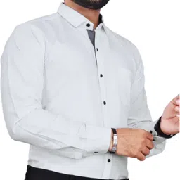 fubar Men Slim Fit Solid Spread Collar Casual Shirt image 2