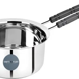 craftedcutlery Saucepan | Heavy Bottom | New Improved Handles for firmer Grip | Easy to Clean Sauce Pan 18 cm diameter 1.5 L capacity image 1