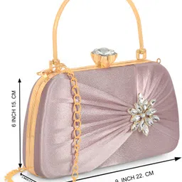 falcon bag Formal, Party Beige Clutch image 4