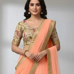 anugrah Floral Print Semi Stitched Lehenga Choli image 2