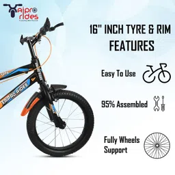 xaipro plus 16T SELTON BMX (M-RIM) ORANGE BICYCLE 16 T (inch) BMX Cycle image 5