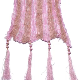 a r silk dupatta hub Art Silk Self Design Pink Men Dupatta image 5