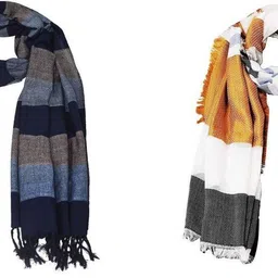 aimee Striped Pure Cotton Men Multicolor Fancy Scarf-picture-28