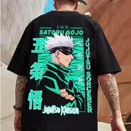 fds Men Graphic Print Round Neck Pure Cotton Black T-Shirt-picture-28