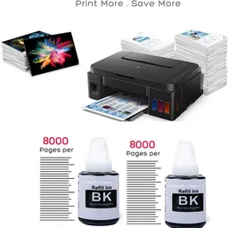 QUINK GI 790 - G1000 G1010 G2000 G2002 G2010 G2012 G3000 G3010 G3012 Ink Tank Printers Black Ink Bottle image 3