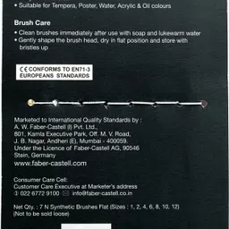 faber-castell 7 Paint Brushes (Flat) image 4