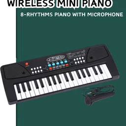 sacro (Piano Keyboard) Toy with 37 Key, Recording and Mic, Adapter for DC Power E480 (Piano Keyboard) Toy with 37 Key, Recording and Mic, Adapter for DC Power E480 Analog Portable Keyboard-picture-40