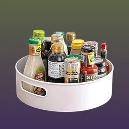 laivex Plastic full rotation Revolving Holder Shelf – Indoor & Pantry Storage Basket-picture-10