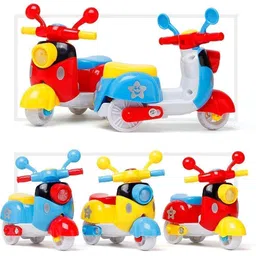 littlewish Friction Powered Toy Set of Plane, Helicopter & Scooter for Kids – Pack of 3 image 3