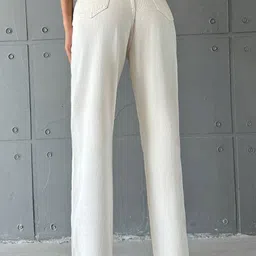 nucouths the style you love Women Regular High Rise Beige Jeans image 3