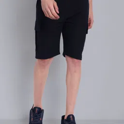go devil Solid Men Black Cargo Shorts-picture-13