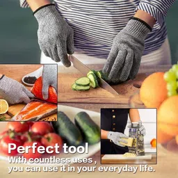 dwiti enterprise Anti Cut Resistant Level 5 Protection Kitchen Gloves for Cutting Hand Gloves Nylon Safety Gloves image 3