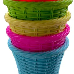 the ubals 6 Inch Small Plastic Decoration Mat Flower Pot for Indoor Plant Container Set image 1