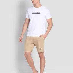 u.s. polo assn. Solid Men Beige Regular Shorts image 4