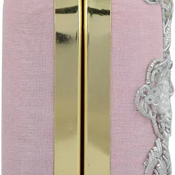 tooba handicraft Party Pink Clutch image 2