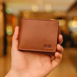 bose international Men Trendy, Ethnic, Casual Brown Genuine Leather Wallet-picture-26