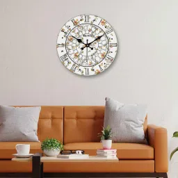 olive tree Matrix White Engineered Wood Wall Clock image 1