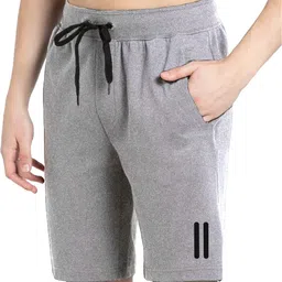 west gate clothing Pack of 2 Solid Men Black, Grey Regular Shorts image 3