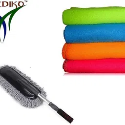 kozdiko Premium Quality 1 Microfiber Duster and 4 Microfibre Cloth Combo-picture-25