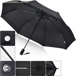 zoobe enterprise 2 PCAK Auto Open & Close Folding Small Umbrella BLACK Umbrella image 2
