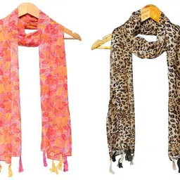 stolevilla Printed Chiffon Women Multicolor Scarf, Stole, Fancy Scarf-picture-16