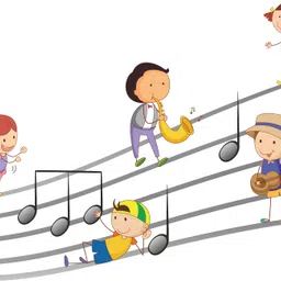 epithet studio 58 cm Kids Playing Music Instruments Self Adhesive Sticker-picture-27