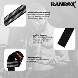 ranrox Weight Lifting Straps Wrist Bands Gym for Men Hand Band Wrist Support Supporter image 5