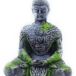 gaurvi enterprises Ancient Look Buddha Statue for Decorations or Fish Tank Aragonite Unplanted Substrate-picture-14