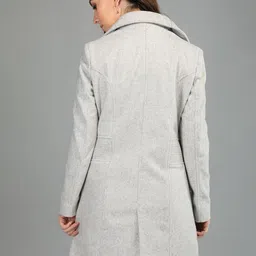 honnete 100 % Polyester Solid Coat For Women image 2