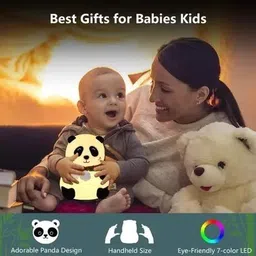 diyalux Cute Panda,USB Rechargeable, 7-Colors Changing Light, Room Decor Night Lamp image 2