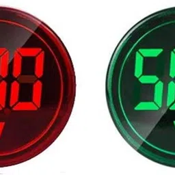 RAVR+G 2-Metar 011 Digital SMD Display Volt Meter,Big Digit Voltage Indicator Measuring Range 60-500 V AC,22 mm Combo Lights Tester (Atom Red+Green) Pack of 2 Digital Voltage Tester-image-4