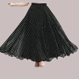 nyaaricreation Polka Print Stitched Lehenga & Crop Top image 3