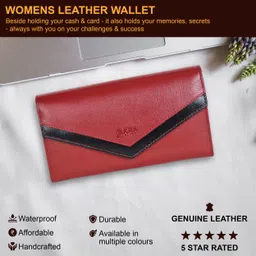 zakra Women Red flap Leather Wallet (ZL0790C) Waterproof Messenger Bag-picture-19