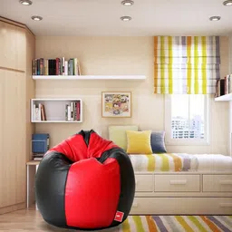 beannie Jumbo Black Red Teardrop Bean BagWith Bean Filling-picture-30