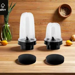 altrr Pack of 2 Nutri Jars (666 ML & 400 ML) – Perfect for Smoothies, Chutneys & Idlis Mixer Juicer Jar-picture-20