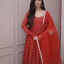 thebestbuyers Georgette Stitched Anarkali Gown-picture-11