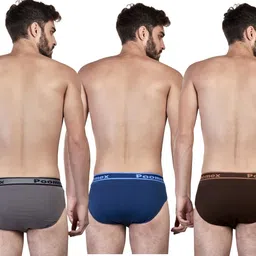 poomex Pack of 3 Solid Men Brief image 2