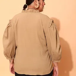 curvy street Women Regular Fit Solid Casual Shirt image 5