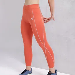hrx by hrithik roshan Solid Women Orange Tights-picture-14