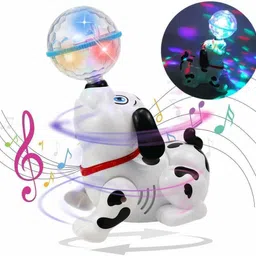 zunbella Dancing 360° Rotating Dog With Music and 3D LED Light For Kids-picture-30