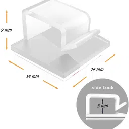 invoss 60pcs 3M VHB Self Adhesive Cable Clips, Small Wire Management Clip Hook 1 image 2