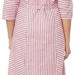 amaya creative center Women A-line Pink Midi/Calf Length Dress image 2