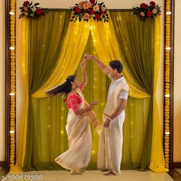 party box by harish chadha Yellow, Olive Green Backdrop Party Decoration image 5