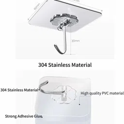 spivora Self Adhesive Wall Hooks,Heavy Duty Sticky Hooks For Kitchen,Bathroom,Bedroom Hook 15 image 2