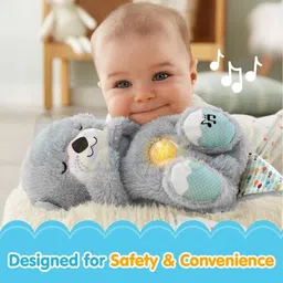 moozico Breathing Stuffed Plush Toy with Music, Lights & Breathing Motion Teddy Bear Toy image 2