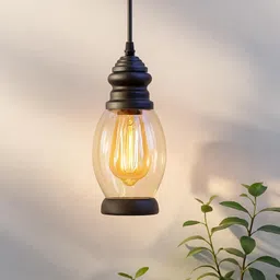 glowhere Oval Glass Vintage Pendant Light | Industrial Style for Living & Dining Room Pendant Lamp Ceiling Lamp-picture-23