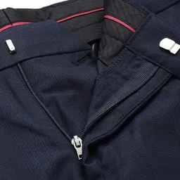 raymond Men Slim Fit Dark Blue Polyester Trousers image 5