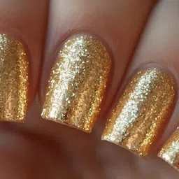 arcanuy New Glossy Finish, Chip Resisting Formula golden nail polish GLITY SOIREE image 4